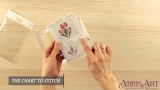 Unpacking postcard crosstich kit - Abris Art - DIY embroidery stitch