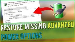 Fix Missing Power Plans & Restore Advanced Power Settings With This One Setting!