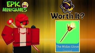 I Obtained "The Midas Glove" Gear in RBLX: Epic Minigames!