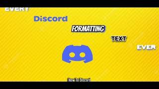 Every Discord Formatting Text Ever