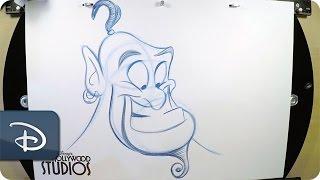 How-To Draw Aladdin’s Pal, Genie | Disney’s Hollywood Studios