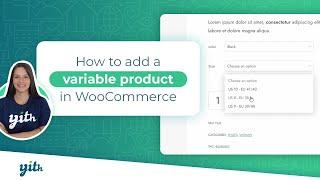 How to add a variable product in WooCommerce