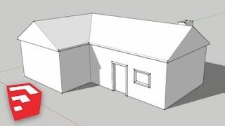 SketchUp 8 Lessons: Making a Simple House