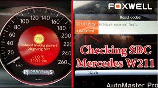 Problem SBC on Mercedes W211, W219 Error C2131 / Diagnose SBC on W211 - Service Brake Visit Workshop