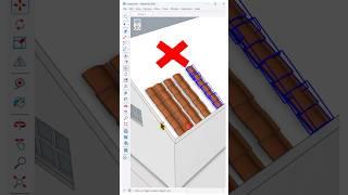 SketchUp tipsdesigned 3D roof tiles -fast and easiest way. Used Curic Fcee Array plugin. #tutorial