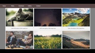 Website layout with image gallery using HTML and CSS