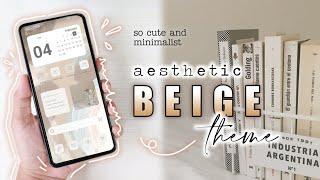  how to make your phone aesthetic - aesthetic minimalist beige theme