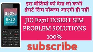 Jio f271i insert sim problem 100% solution working