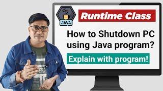 How to shutdown pc in java | Java Program To Shutdown Computer in Windows