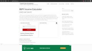SPY INCOME CALCULATOR - SPDR'S S&P 500 ETF DIVIDEND CALCULATOR