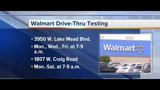 Walmart drive-thru COVID-19 testing in Las Vegas