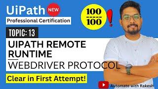 Browser automation with WebDriver protocol | UiPath Automation Developer Professional Exam Prep
