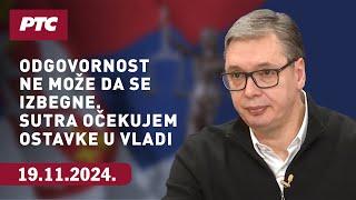 Vučić: Odgovornost ne može da se izbegne, sutra očekujem ostavke u Vladi i na drugim mestima