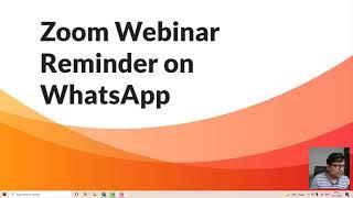 How to Send Zoom Webinar Meeting Reminder Link on WhatsApp Automatically before the Meeting (Latest)
