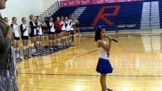 Presley Elise age 7 Sings The National Anthem at Richland High School