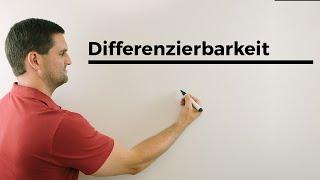 Differenzierbarkeit an einer Stelle, Grenzwert existiert,Differentialquotient | Mathe by Daniel Jung