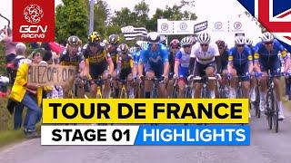 Fan Causes HUGE Crash That Wipes Out Entire Peloton! | Tour de France 2021 Stage 1 Highlights