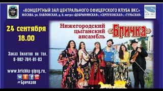 1. Нижегородский цыганский ансамбль "Бричка" в Москве! ЦОК ВКС 24.09.2024 #БричкаПП