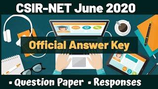 CSIR NET June 2020 Official answer key|Question paper|Responses|How to challenge answer key