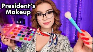 ASMR Doing Your Makeup (You're THE PRESIDENT)  Layered Sounds Personal Attention For SLEEP 