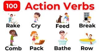 100 Action Verbs | Common Action Verbs in English |English Vocabulary with Pictures| Part1