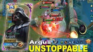 UNSTOPPABLE Argus ~ GAMEPLAY Best Build & Emblem | Mobile Legends