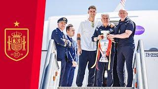 La Selección Española de Fútbol ya está en Madrid tras ganar la Eurocopa