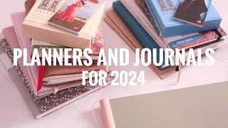  planners and journals for 2024 // notebook therapy, paperblanks, midori