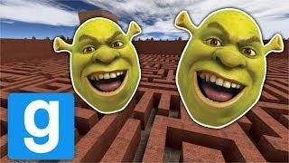 SHREK CHASES US OUT OF MAZE! (gmod nextbot)