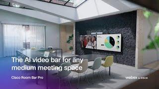 The AI video bar for any medium meeting space | Cisco Room Bar Pro