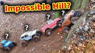 Who will make it up the IMPOSSIBLE Hill? RC Crawler Car Challenge