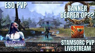 ESO PVP: BANNER SORC OP??! STAMSORC BANNER PVP TESTING LIVESTREAM