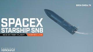 Watch Starship SN8's 12.5km test flight from only 5 miles [8km] away!!!