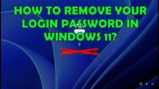  How to Remove a Password from Windows 11? 