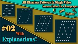 Rhombus Pattern In C Programming [2023] | Source code in C, C++, JAVA and  PYTHON | Build AlgoLogics