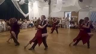 Choreo group of Anabella, Roxanne, milonga White Nights in Trafo, June 26, 2024, Munich