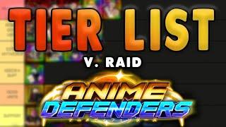 RAID UPDATE Anime Defenders Tier List * Who You Should Summon For? New Player Tier List