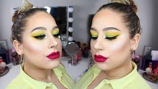 Yellow & Glitter Makeup Tutorial | Colourpop Yes Please Palette & Jolie Beauty Bomb Dot Com Palette