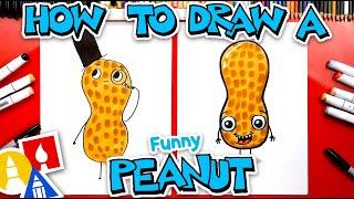 How To Draw A Funny Cartoon Peanut