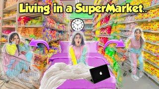 Living in a Grocery Store CHALLENGE!! *mixing chips & eating them* Public Reactions