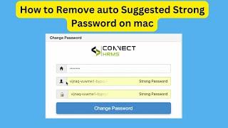 How to Remove Strong Password Suggested