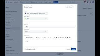 How to apply a template on issue create transition in Jira Cloud