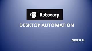 Robocorp Tutorial - Desktop Automation  [using accessibility insights]