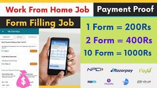 work from home india | Survey | easy work from home jobs for students | easy job online work at home