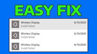 Fix Wireless Display Install Failed in Windows 11 | Can't Install Wireless Display