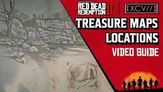 RED DEAD REDEMPTION 2 · ALL TREASURE MAPS Locations Video Guide (Explorer Challenge) | 【XCV//】