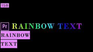 Create a Rainbow Colour Text Effect in Premiere Pro