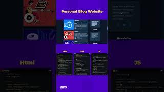 Blog website design using Html Css & javascript #coding #education#trending#shortsfeed#youtubeshorts