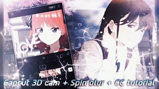 Capcut Shake + 3D move cam + Graph like Ae/Am + Spin blur + CC tutorial | Capcut tutorial