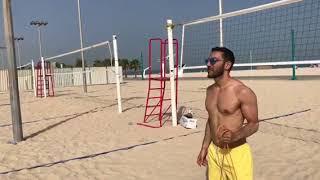 Beach workout تمرين على الشاطئ مع جيم ابراهيم